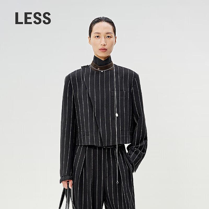 Women's Striped Loose Fit Short Blazer