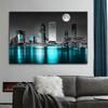 New York City Building Wall Art Canvas Painting Abstract Black White Landscape Posters and Prints Picture for Living Room Decor