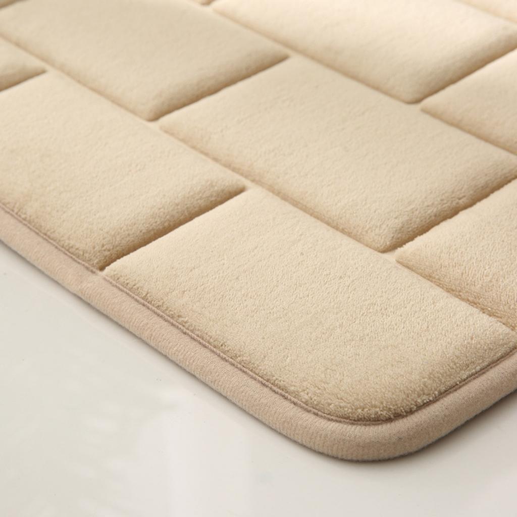 Tile Pattern Embossing Bathroom Mat Bath Non-slip Carpets In Wash Basin Bathtub Side Floor Rug Shower Room Doormat Memory Foam 3D Pad