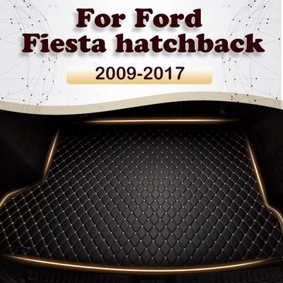 Car Trunk Mat For Ford Fiesta Hatchback 2009-2017 10 11 12 13 14 15 16 Custom Car Accessories Auto Interior