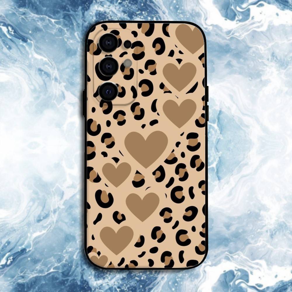 Leopard Print Pattern Phone Case For Samsung S25,S24,S23,S22,S21,S20,Plus,Fe,Lite,Others Black Cover