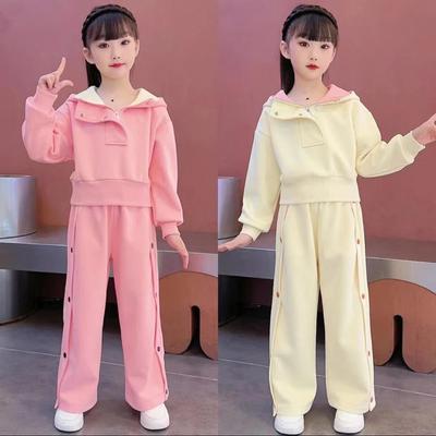 Conjunto de Sudaderas Top y Pantalones de 2 Piezas Estilo Coreano Sudadera con Capucha de Moda para Otoño e Invierno Ropa para Niñas Conjunto de Niña Dos Formas de Usar