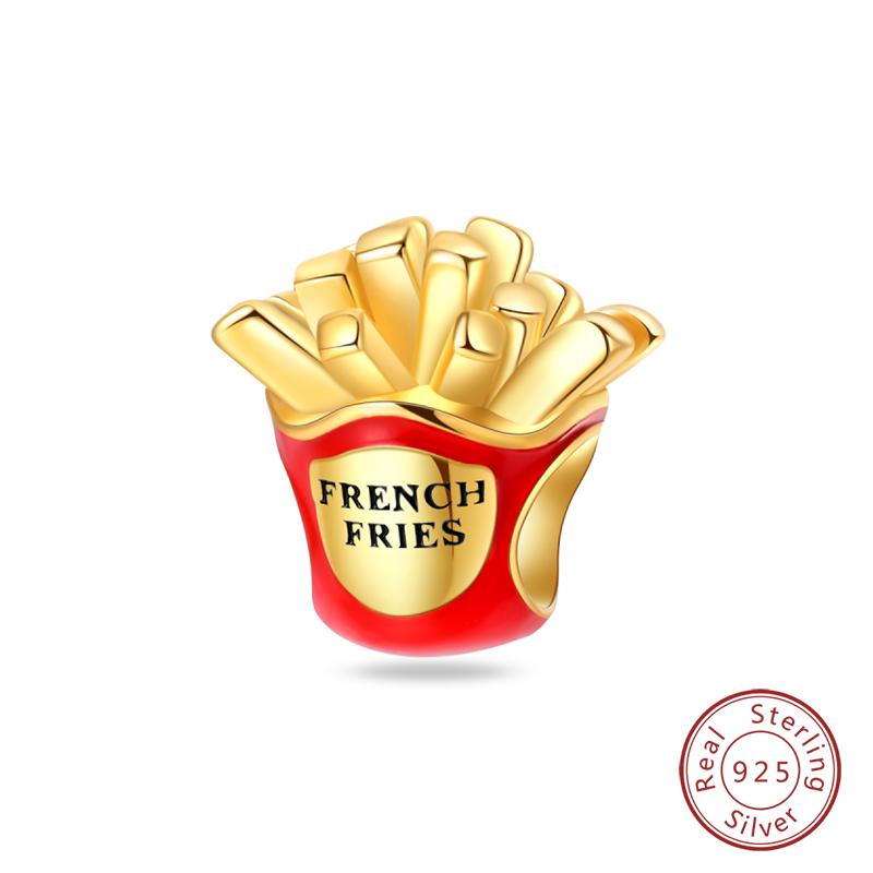 Copper Little Bear Soft Candy Coffee Strawberry Cake Afternoon Tea Charms Beads Fit Qikaola Bracelets Diy Jewelry