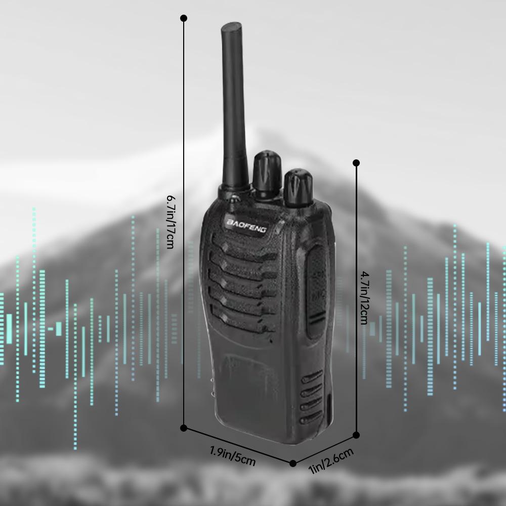 2PCS Baofeng BF-88E 3-5km Long Range Handheld Walkie Talkie 16CH UHF PMR 446.00625-446.19375MHz 1500mAh Two Way Radio