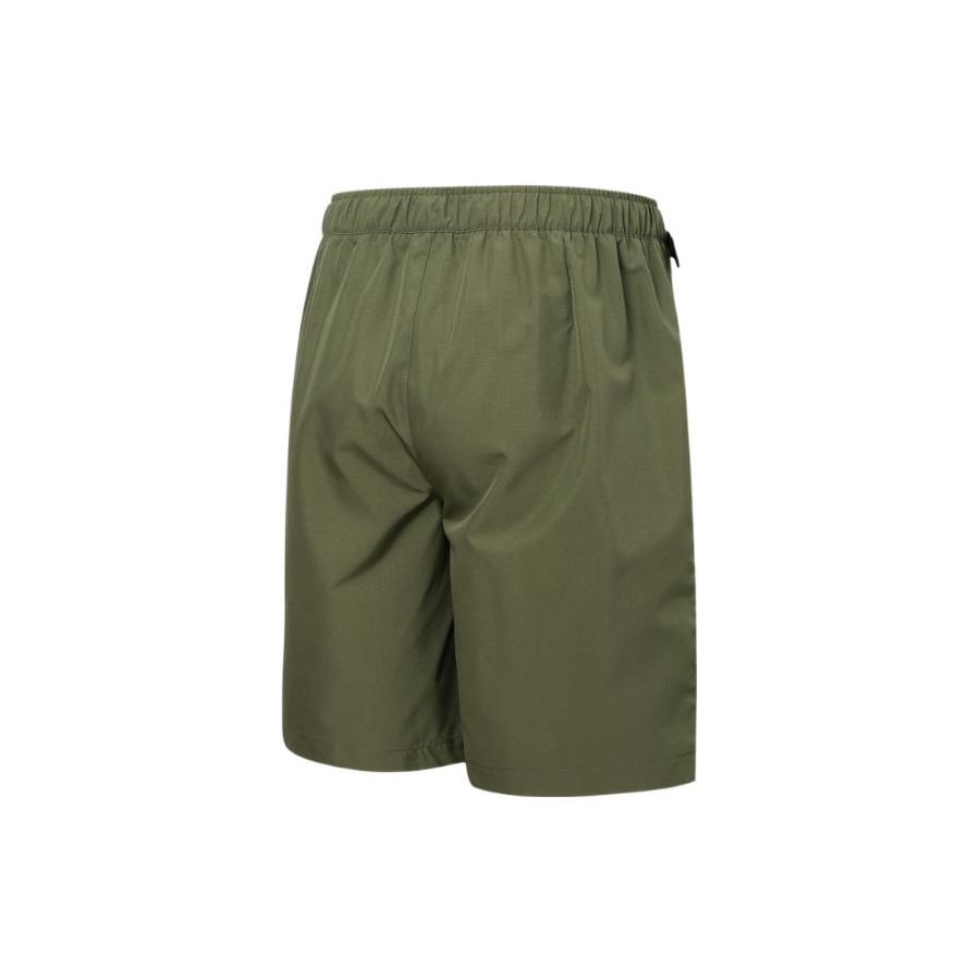 Puma Logo Cargo Solid Color Logo Print Belted Straight Casual Shorts, Unisex, Green