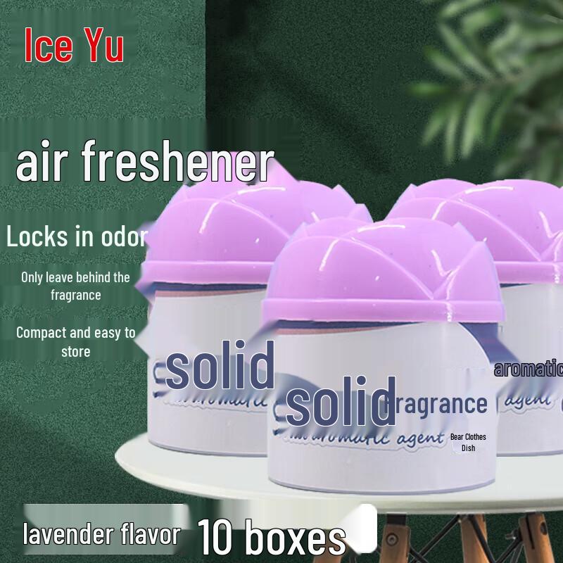 Bingyu Solid Air Freshener & Odor Remover, Lavender (10-Pack)