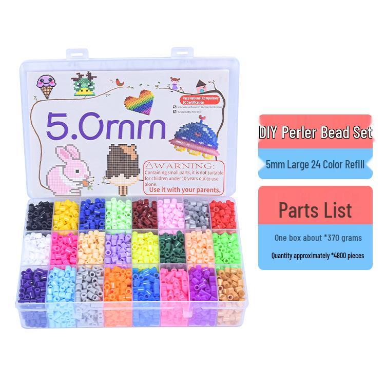 

Набор 3D стерео пазлов из 5 мм термомозаики - 24 цвета, 4800 штук для DIY поделок и детских игрушек