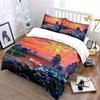 Sunset, Trees, Flowers, Landscape. Bedding Sets Duvet Cover Sets Duvet Covers Pillowcases(1 * Duvet Cover 2 * Pillowcases Without Duvet Insert)