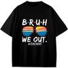 T-shirt « Bruh We Out Teachers » pour le dernier jour d'école ! Cadeau rétro anime pour ados (garçons et filles).