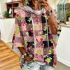 Women's Christmas Print Hooded Loose Fit Sweatshirt