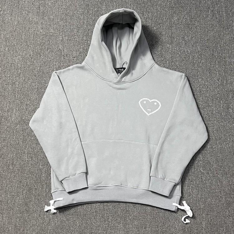 2025 Heart Print Sports Set: Fleece Hoodie & Sweatpants - Trendy Winter Hip Hop Style