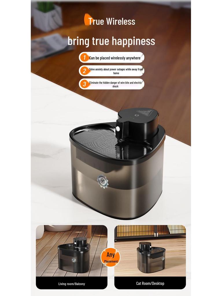 Kabelloser intelligenter Katzenbrunnen mit automatischer Induktion