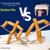 Bamboo Joint Man DIY Kit: Two-Person Battle Game with Finished Bamboo Figures and PK Table