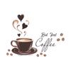 1 Pcs Wall Stickers Creative Coffee Cup Sign Wall For DIY Home Decoration PVC Stickers Coffee Decoration Accessories