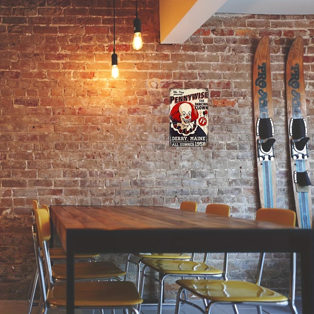1 Pennywise Dancing Clown Vintage Metal Tin Sign, Aluminum Retro Wall Art for Bar, Pub, Cafe, Home Decor, Rustic Iron Painting