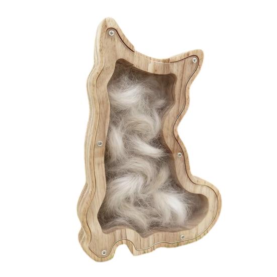 Wooden Dog Piggy Bank with Clear Front Unbreakable D