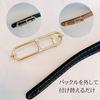 Reversible Belt with Gold Slim Fits Dresses and Women's Buckle, Fit, Elegant, Pants, Blue/White (Blue/White)