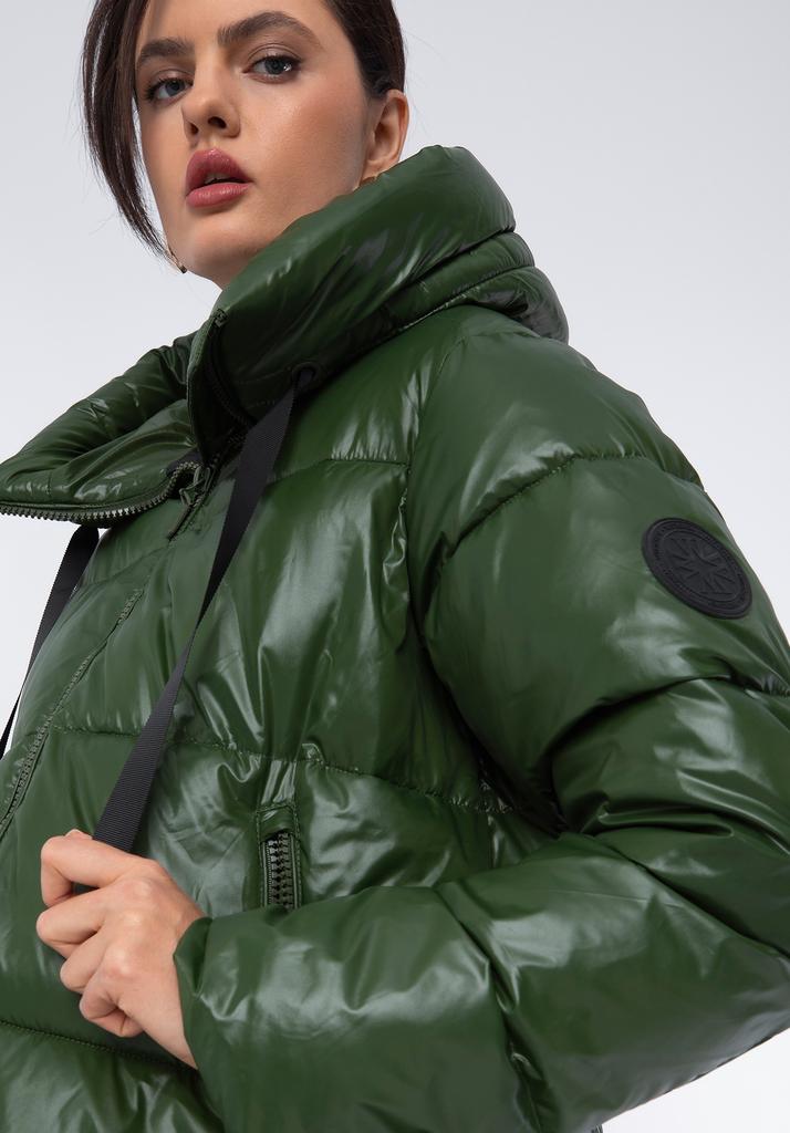 Wittchen Women's Oversized Quilted Coat Green Nylon