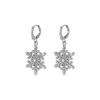 Zirkon Schneeflocken Perlenohrringe - Eleganter Weihnachtsschmuck für Frauen