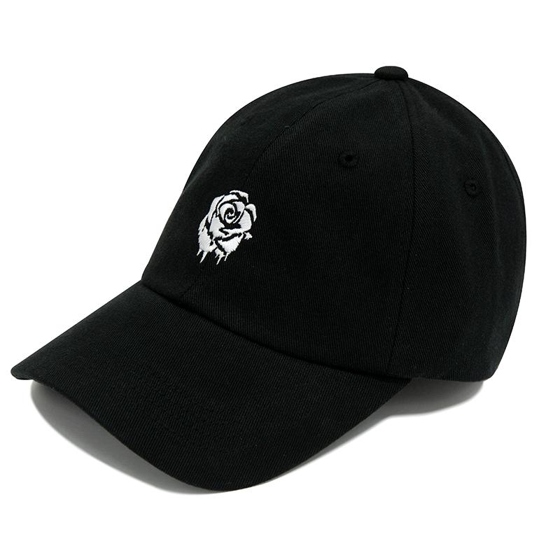 BLACK HOODY Melting Rose Soft Cap Black