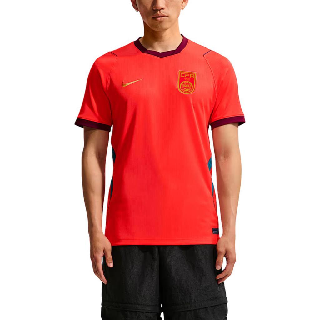 Nike 2026 Season China Team Home Fan Version Dri-FIT Outdoor Sports Quick-Dry Short Sleeve Football Shirt Men tops IB5282-635