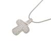 ZHUKOU Silver color Bubble initial letters necklaces 26 letters pendants necklaces for women Brass CZ Jewelry VL34