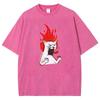 Angry Cat Cool Silly Cat Meme T-Shirt Stylish Top Men Women Short Sleeve Oversized T-shirts Summer Sport Loose T Shirt