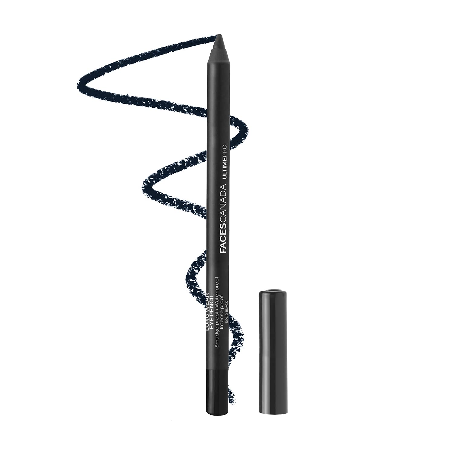 

FACESCANADA Ultime Pro Longwear Opaque Eye Pencil - Solid Black 02, 1.2 G|8 Hr Long Stay|Smooth One Stroke Application|Intense Color Pay Off|Soft