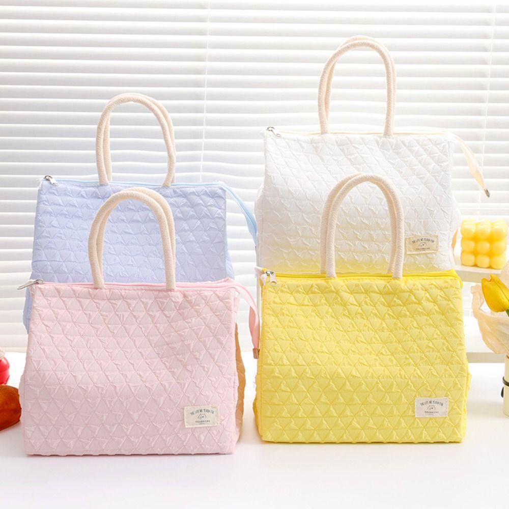 Large Capacity Bento Bag Fresh-Keeping Mommy Bag Stylish Lunch Box Bag