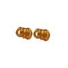 European and American Exaggerated Matte Retro Matte Gold and Silver Line Earrings Minimalist Lazy Circle Stud Earrings Women's Sterling Silver