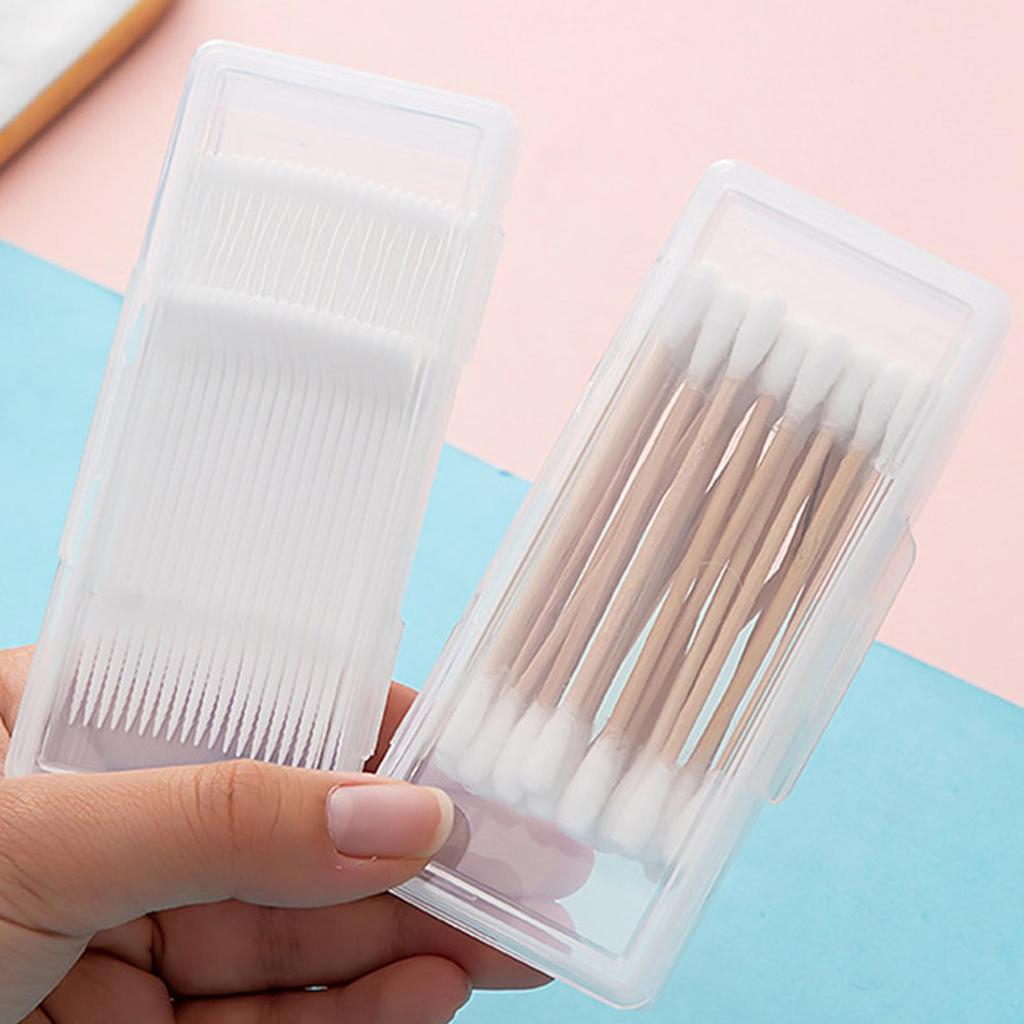1pc Portable Travel Medicine Box Cotton Swab Holder Case Detal Floss Jewelry Box