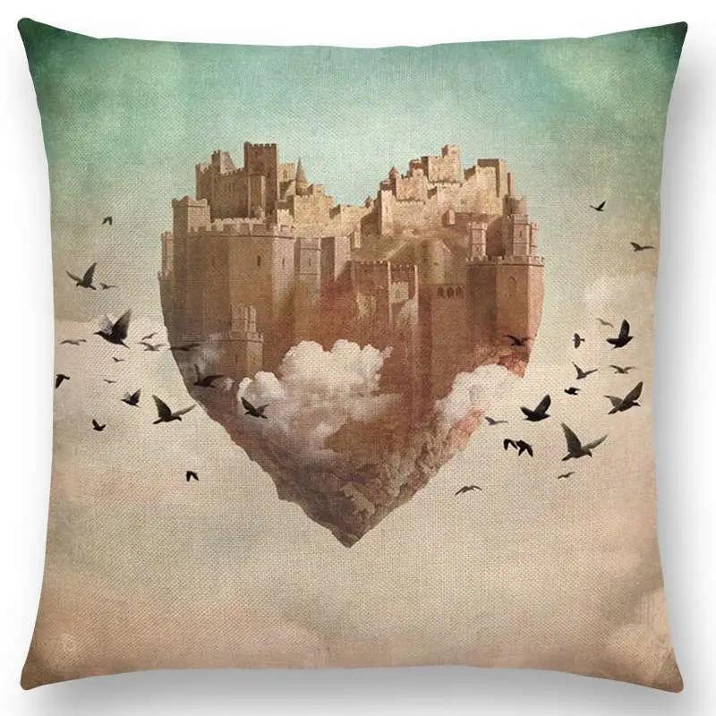 New Elegant Lady Lovely Girl Shakespeare Plays Fantasy Painting Heart Free Wish Sea Cushion Cover Sofa Throw Pillow Case