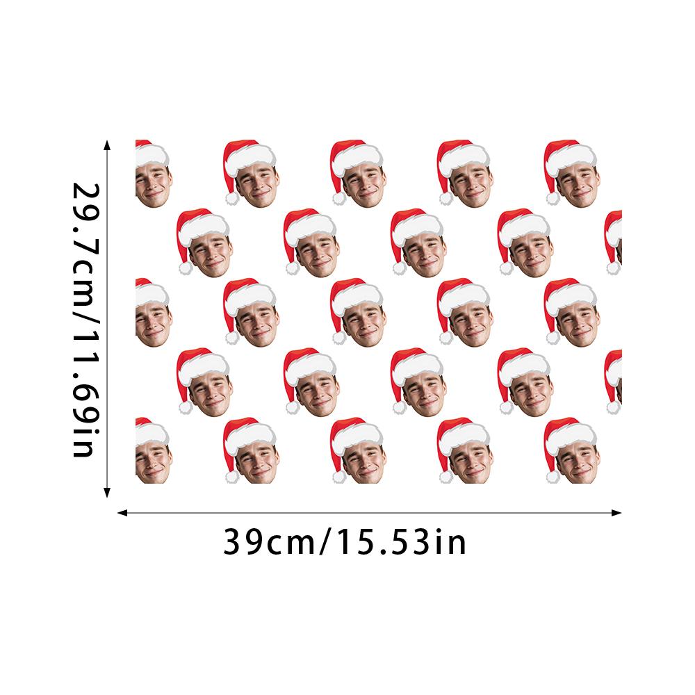 

Customized Christmas hat photo packaging paper, holiday celebration decoration products, Christmas happy party theme decoration 3pcs