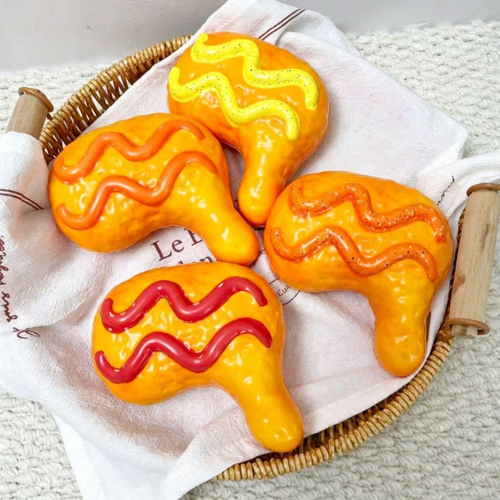 Simulation Slow Rising Squishy Realistic Sensory Fidget Ball Fried Chicken Drumstick Toy Kids Toy