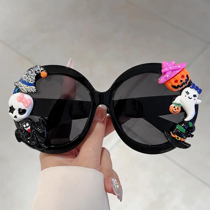 Cute Halloween Party Pumpkin Decor Shades Women Fashion Festival Rave Prop Sunglasses Funny Cartoon Design Sun Glasses
