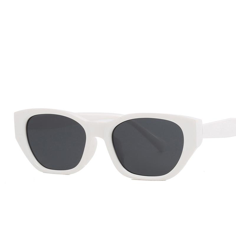 Vintage Okulary Przeciwsłoneczne Kocie Oko dla Kobiet Mężczyzn Retro Prostokątne Okulary Słoneczne Rama PC Unisex Markowe Gogle