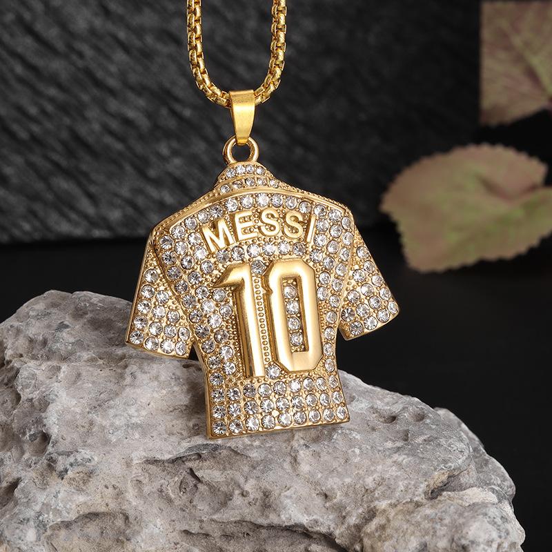 Jewelry Plated Football Number 10 Jersey Fashion Home Pendant Necklace
