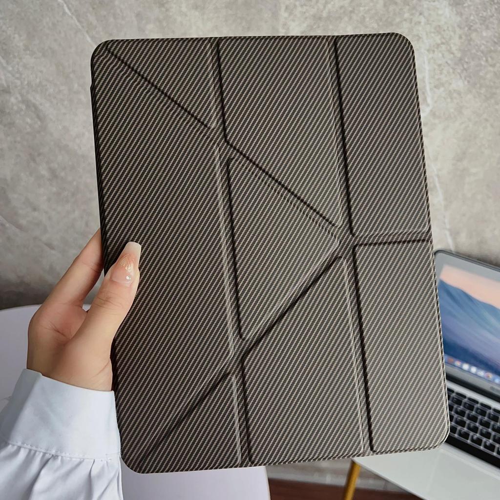 Y-Fold Carbon Fiber iPad Mini 6 Case, 2025 Model, 10th Gen Compatible