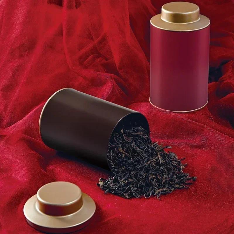 Boîtes à thé en métal à l'ancienne de style chinois vintage avec sangles et couvercles en étain, rangement de bonbons, petits articles de rangement, boîte d'emballage de thé