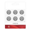 6Pcs CR2016 Button Cell Batteries 3V 75mAh Coin Cell Battery Longlasting For Electronics