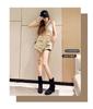 Internet Celebrity Elastic Thin Socks Boots 2025 New Thick-soled Women's Shoes Advanced Sense Muffin Thick-soled Small Boots