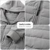 Men's Hooded Lightweight Down Jacket - Stylish Patchwork Short Coat for Fall and Winter Warmth