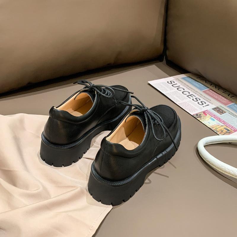 Fashion AIYUQI Women Shoes Genuine Leather New Spring British style White Women's loafers Round Toe Casual Platform Shoes Women