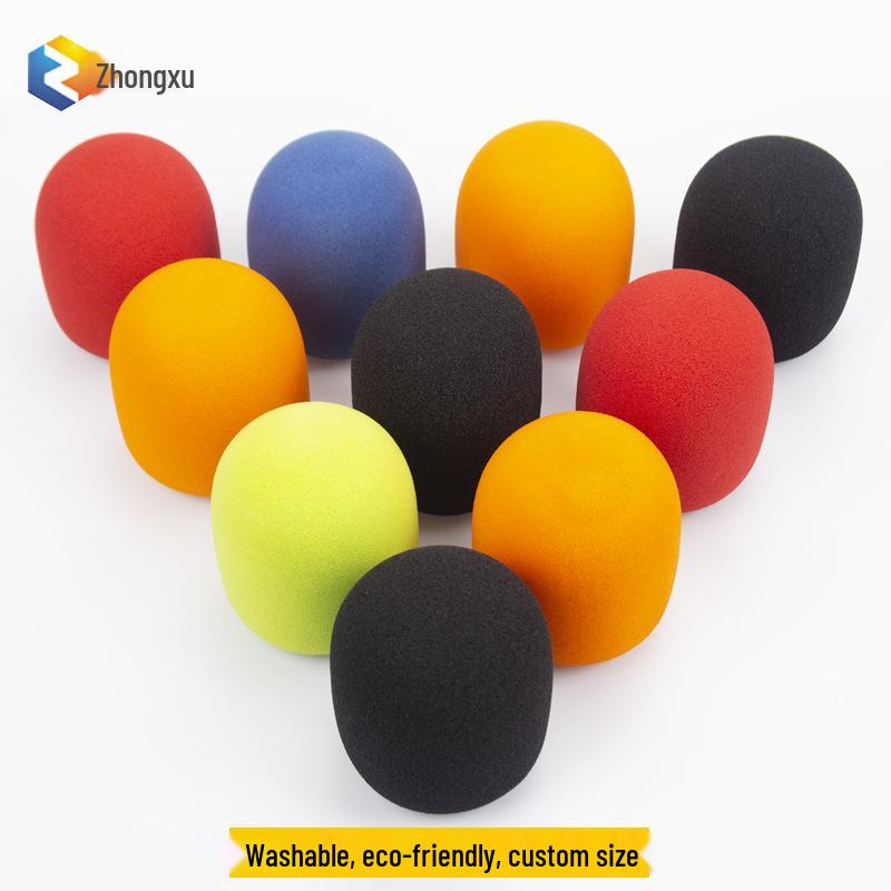 Colored U-shaped KTV Washable Mic Sponge Cover - Thickened, Windproof, Non-disposable Pop Filter