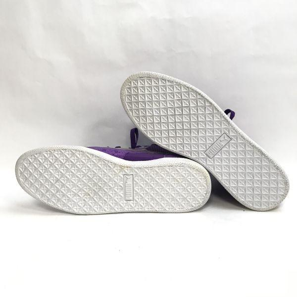 PUMA high cut sneakers 7 25 purple(USED)