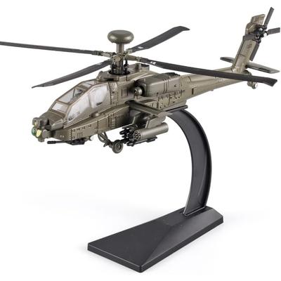 Helicopter AH-64 Longbow Apache Helicopter Model Airplane,Diecast Military Attack Helicopter,Model Airplane with Light and Sound,Military Lovers