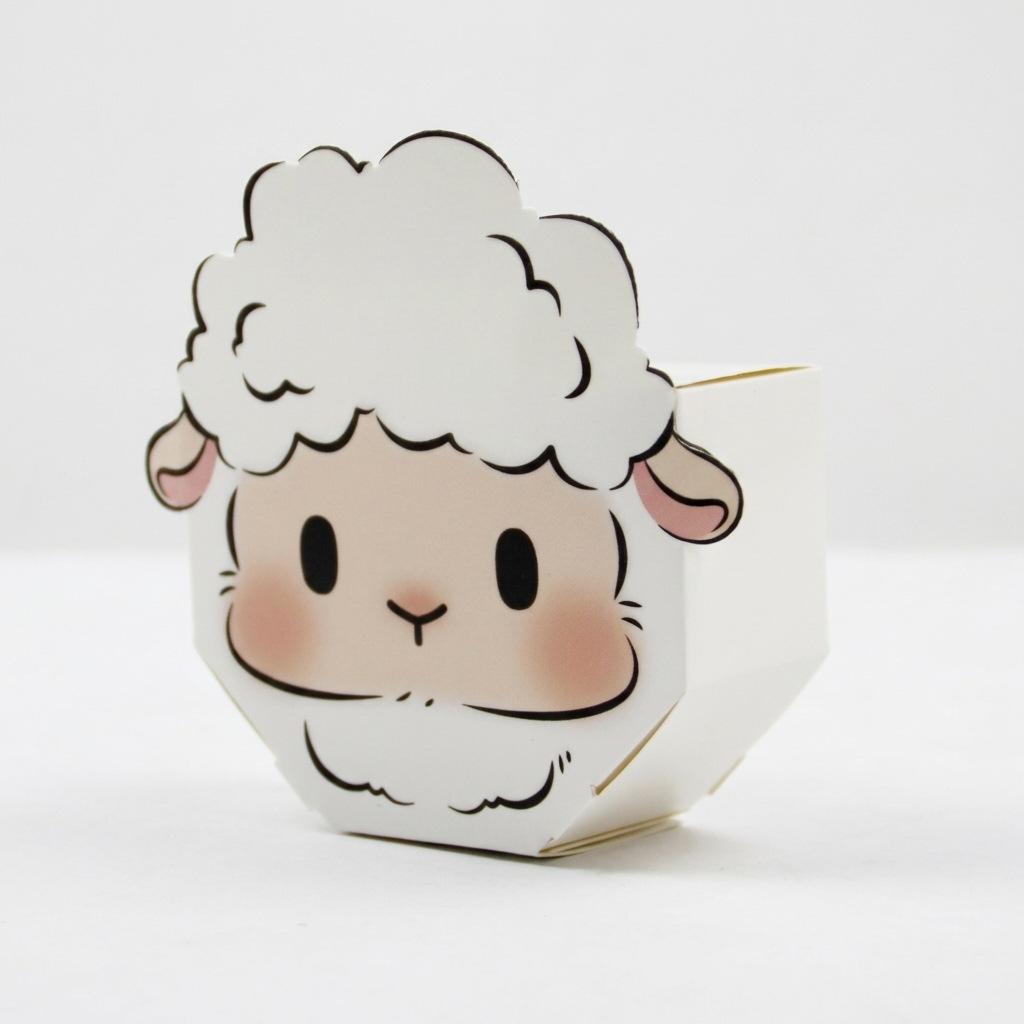 

Cartoon Special-Shaped Lamb Candy Box, Children S Birthday Party Gift Box, Creative Paper Souvenir Gift Candy Box
