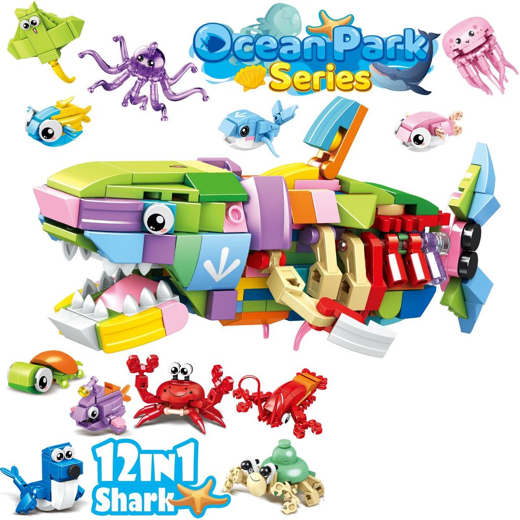 Funny Joy Insect Animals Figures Set Mini Building Blocks Toy Assembly 3D Constructor Micro Bricks For Kids Boys Present Plaything