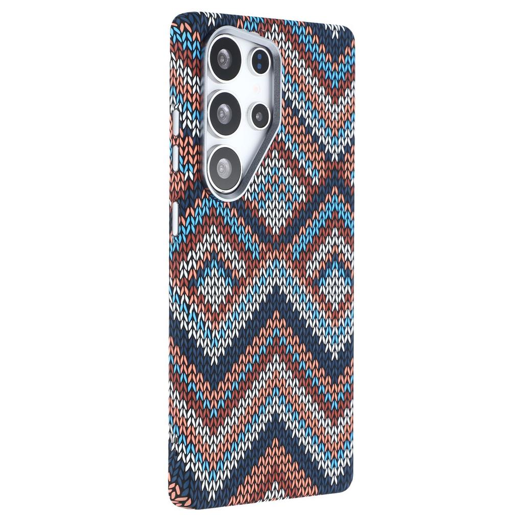 For Samsung Galaxy S25 Ultra Magnetic Case Carbon Fiber Texture Water Transfer PC Phone Cover