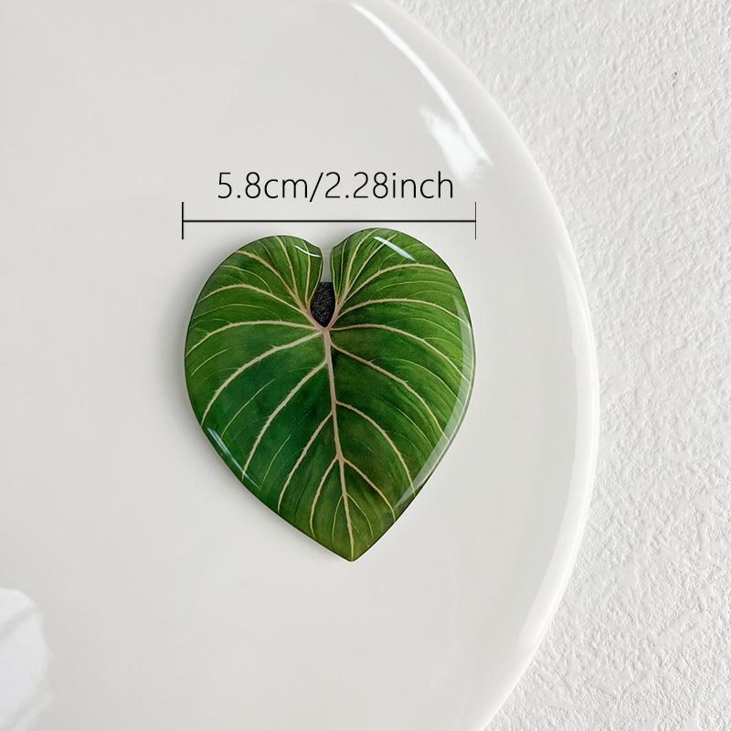 Plant Leaf Pattern Acrylic Refrigerator Magnets - Soft, Magnetic, Decorative Patches